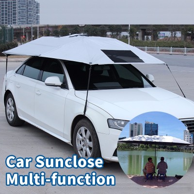 Custom logo printed folding retractable funny car sunshade