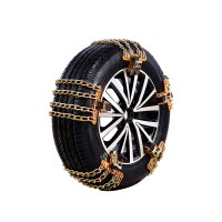 Anti skid steel snow chain tire cover for car